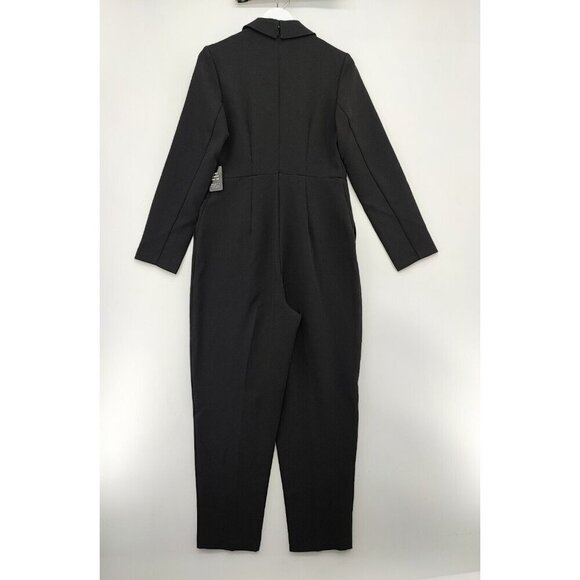 Express Women's Tuxedo Long Sleeve Blazer Black Pants & Jumpsuits Size 10 - Picture 2 of 11